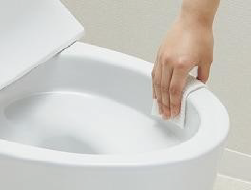 便器の縁まわり