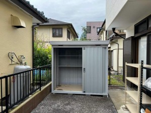 前橋市　イナバ物置設置工事