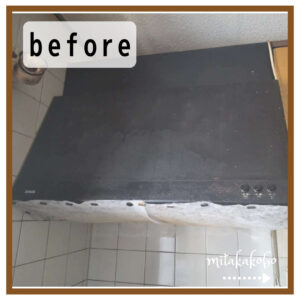 レンジフード交換工事　before→after