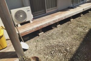 ウッドデッキ交換です。