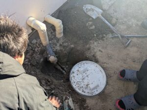 前橋市で、漏水修理です。