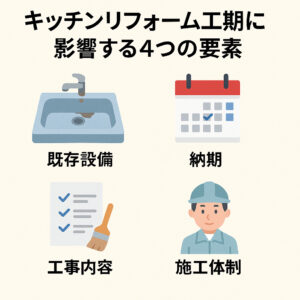 【2025年版】前橋でキッチンリフォーム工期は何日?タイプ別の目安と早く進めるコツを解説!