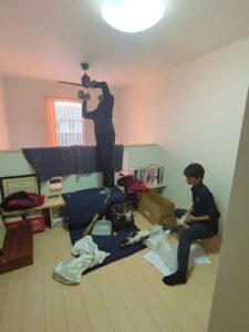 前橋市でシーリングファン交換です。